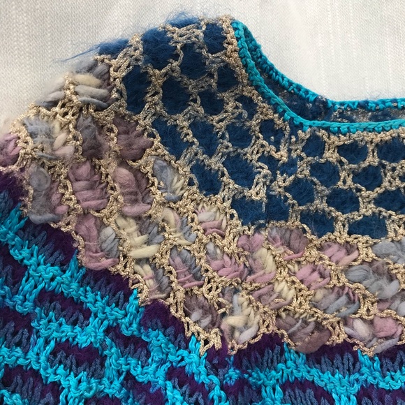 COPY - VTG COLLEEN TOLAND handmade knit & crochet sweater - Picture 6 of 16